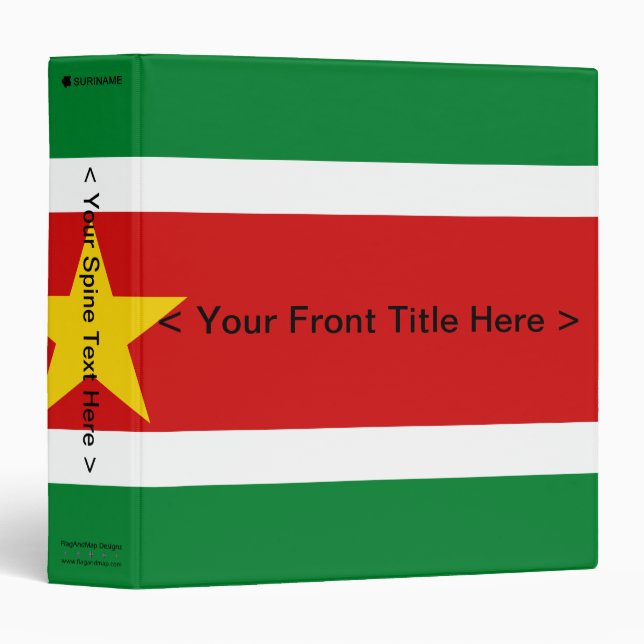 Suriname Flag Binder (Front/Spine)