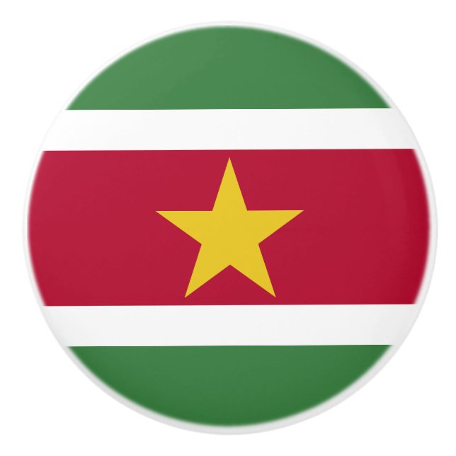 Suriname Flag Ceramic Knob (Front)