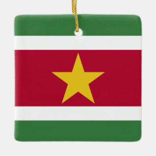 Suriname Flag  Ceramic Ornament