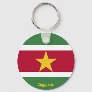 Suriname Flag Charming Patriotic Keychain
