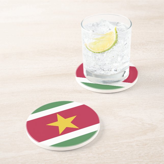 Suriname flag coaster (Side)