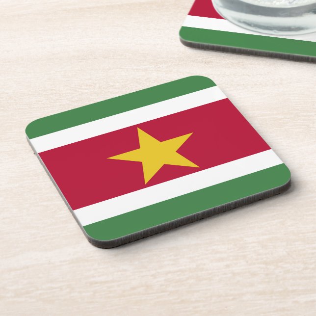 Suriname flag coaster (Left Side)