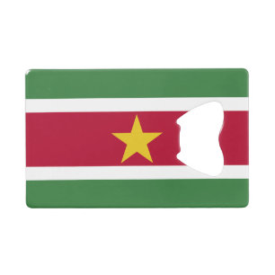 Suriname Flag Credit Card Bottle Opener