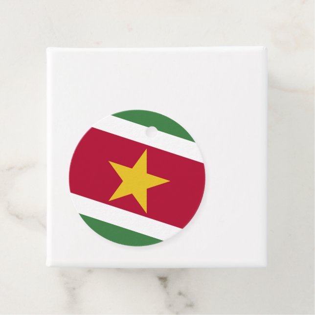 Suriname flag favour tags (In Situ)
