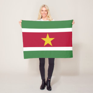Suriname Flag Fleece Blanket