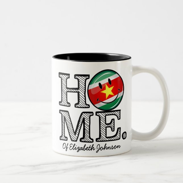 Suriname Flag House Warmer Two-Tone Coffee Mug (Right)