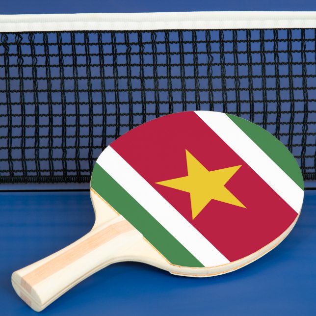 Suriname flag ping pong paddle (Insitu)