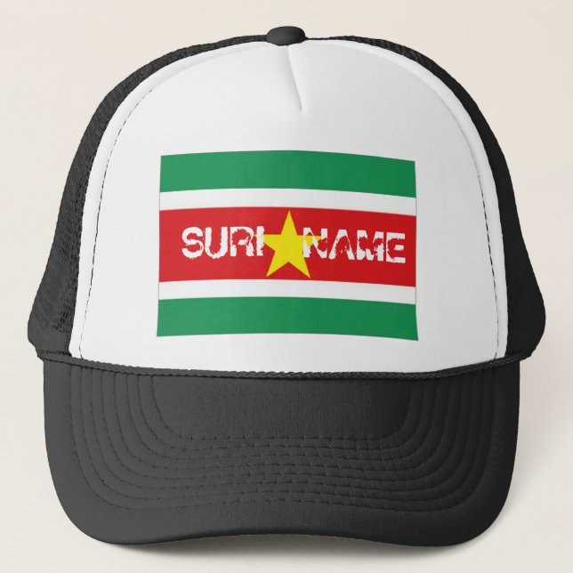 Suriname flag souvenir hat (Front)