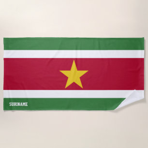 Suriname Flag Splendid Patriotic Beach Towel