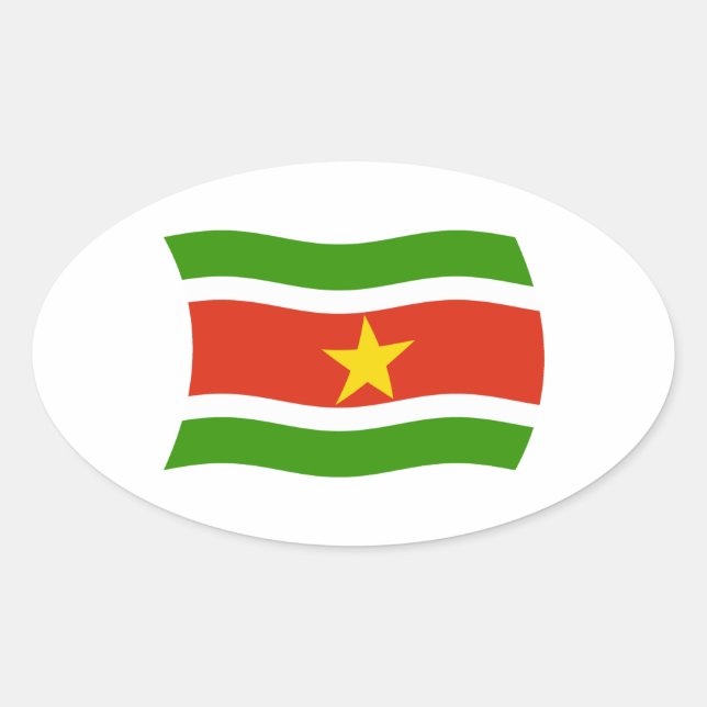 Suriname Flag Sticker (Front)