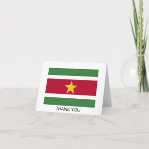Suriname Flag Thank You Card