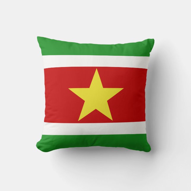 Suriname Flag | Throw Pillow (Front)