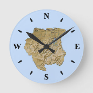 Suriname Map Clock