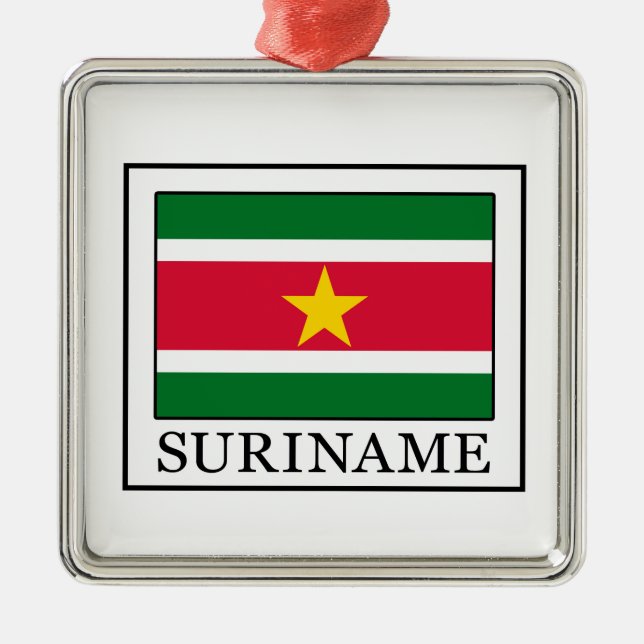 Suriname Metal Ornament (Front)