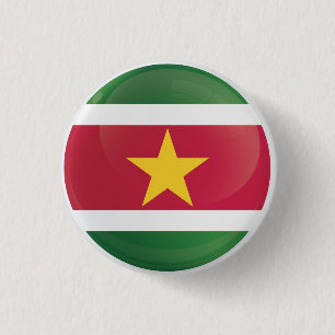 Suriname  Round Icon Flag 1 Inch Round Button