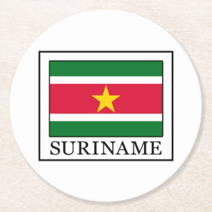 Suriname Round Paper Coaster