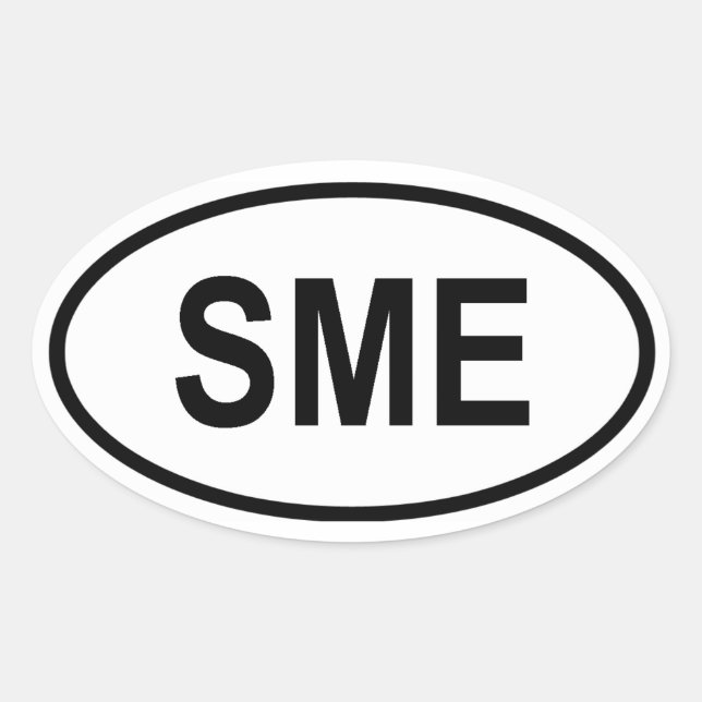 Suriname "SME" Oval Sticker (Front)