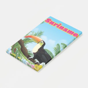 Suriname South american paradise travel poster Post-it Notes