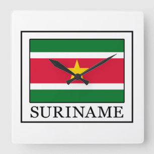Suriname Square Wall Clock