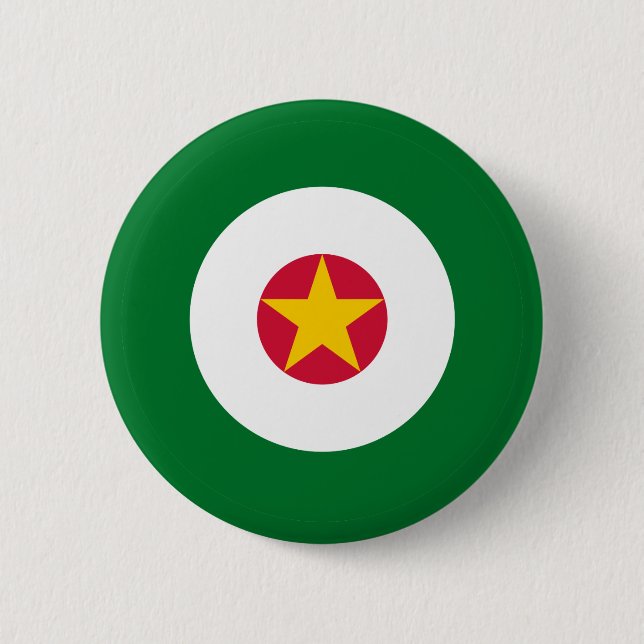 Suriname Surinam country flag roundel round circle 2 Inch Round Button (Front)