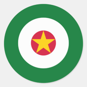 Suriname Surinam country flag roundel round circle Classic Round Sticker