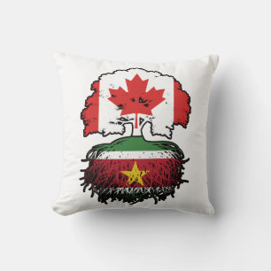 Suriname Surinamese Canadian Canada Tree Roots Throw Pillow