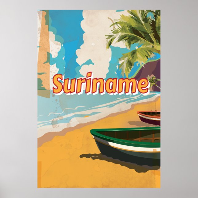 Suriname Vintage vacation Poster (Front)