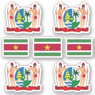 Surinamese state symbols / coat of arms and flag