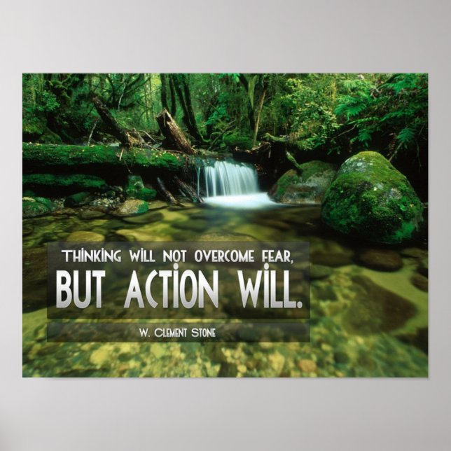 Surmonter la peur Poster inspirant (Devant)