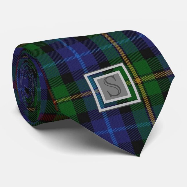 Surname SMITH TARTAN Monogram Letter S Gifts Tie (Rolled)