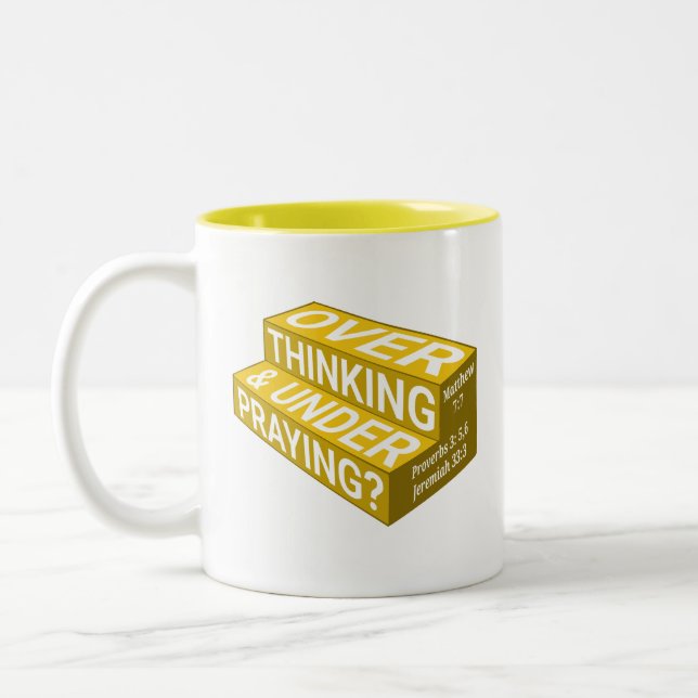 Surpenser et sous-prier Mug w verses (or) (Gauche)