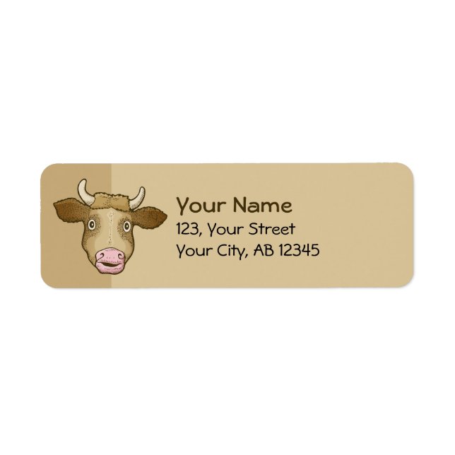 Surpris Étiquette de vache (Devant)