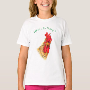Surpris Rooster Jouer Enfants T-shirt drôle