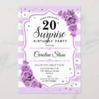 Surprise 20th Birthday - Purple White