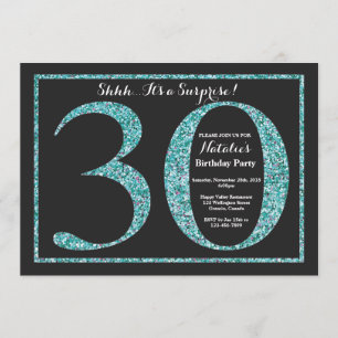 Surprise 30e anniversaire Invitation Parties scint