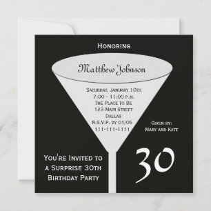 Surprise 30th Birthday Party Invitation