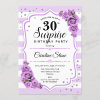 Surprise 30th Birthday - Purple White