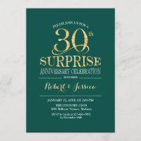 Surprise 30th Wedding Anniversary - Green Gold
