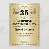 Surprise 35th Anniversary Party - Gold Black