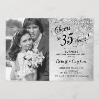 Surprise 35th Anniversary with Photo - Silver
