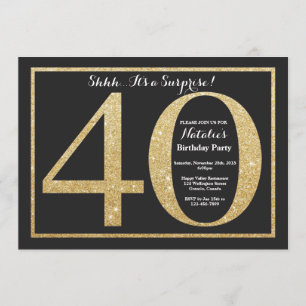 Surprise 40e anniversaire Invitation Parties scint
