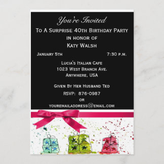 Surprise 40th Birthday Party Invitation