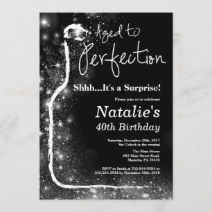 Surprise 40th Birthday Wine Aged to Perfection Invitation