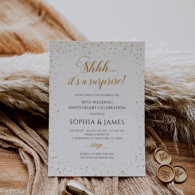 Surprise 50th Anniversary Invitation - GAC151 (Surprise 50th Wedding Anniversary Invitation)