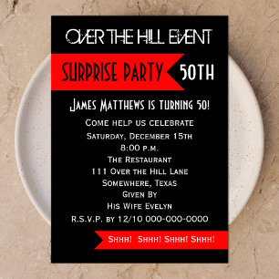 Surprise 50th Birthday Party Invitation
