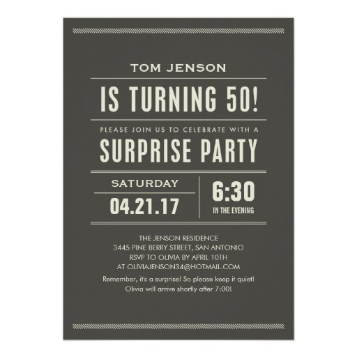 Invitations For 50Th Surprise Birthday Party 6