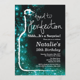 Surprise 50th Birthday Wine Aged to Perfection Invitation