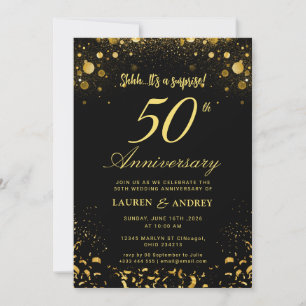 Surprise 50th Wedding Anniversary Invitation