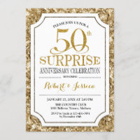Surprise 50th Wedding Anniversary - White Gold