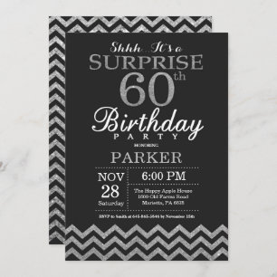 Surprise 60e anniversaire Invitation Parties scint